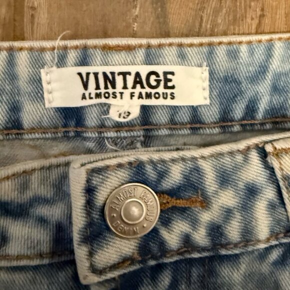 Almost Famous Boho Vintage Patchwork Distressed Wide Jeans - Picture 2 of 4